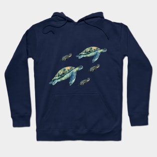 Sea turtle family Hoodie